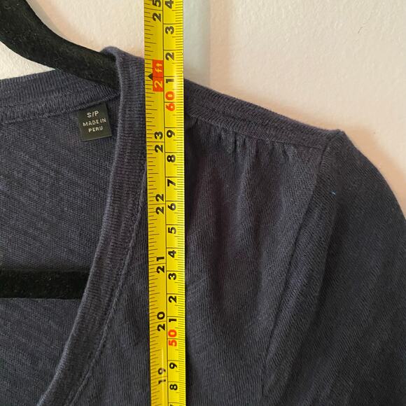 ATM Women's Navy Blue V-neck T-Shirt 100% Cotton Basic Minimalist size Small - Picture 8 of 9